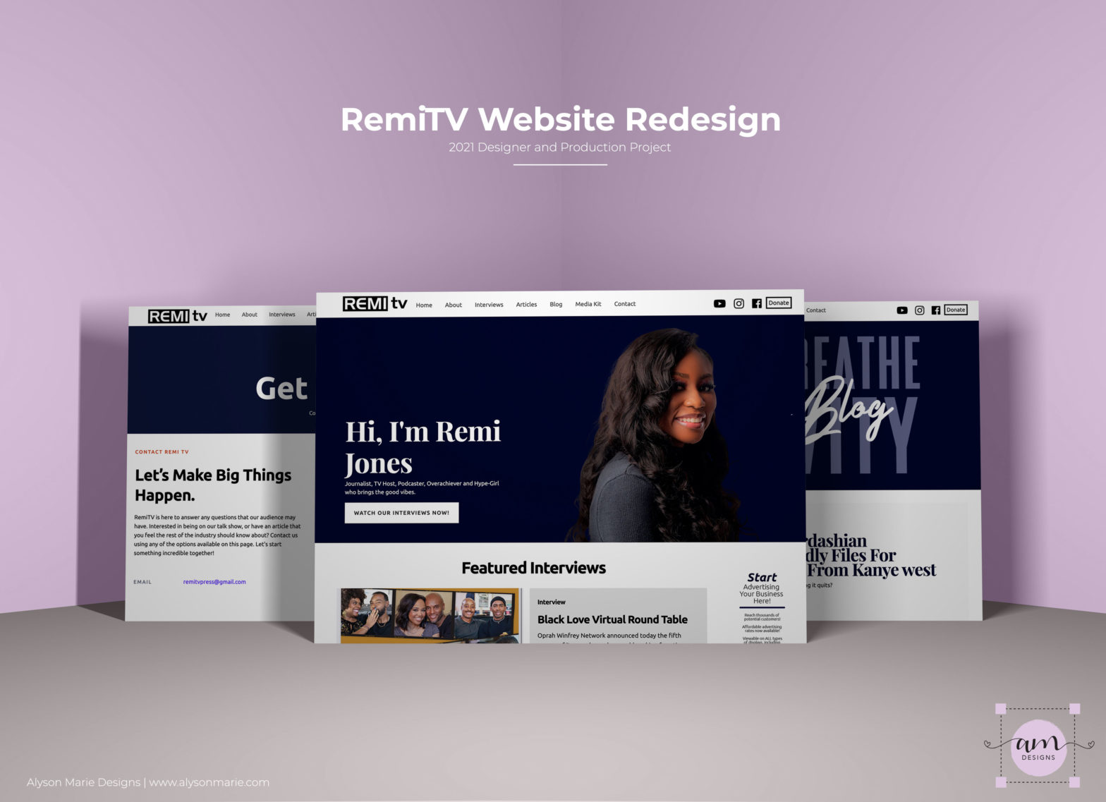 RemiTV Website Re-Design 1 RemiTV Website Redesign